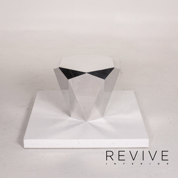 Bretz Stealth Metall Beistelltisch Silber Tisch Couchtisch #14581