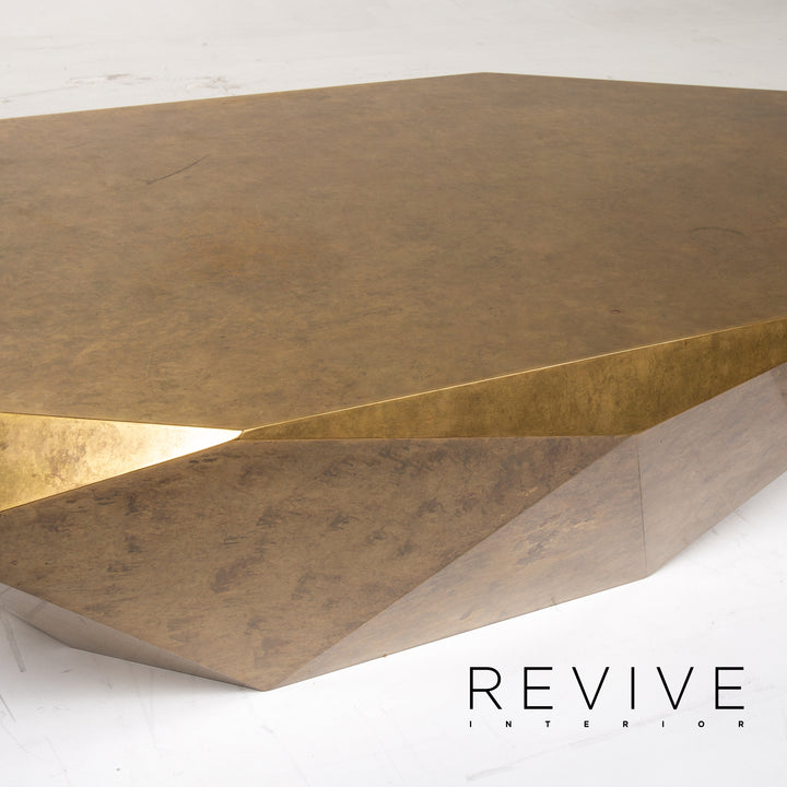 Bretz Stealth Metall Couchtisch Gold Tisch #13483