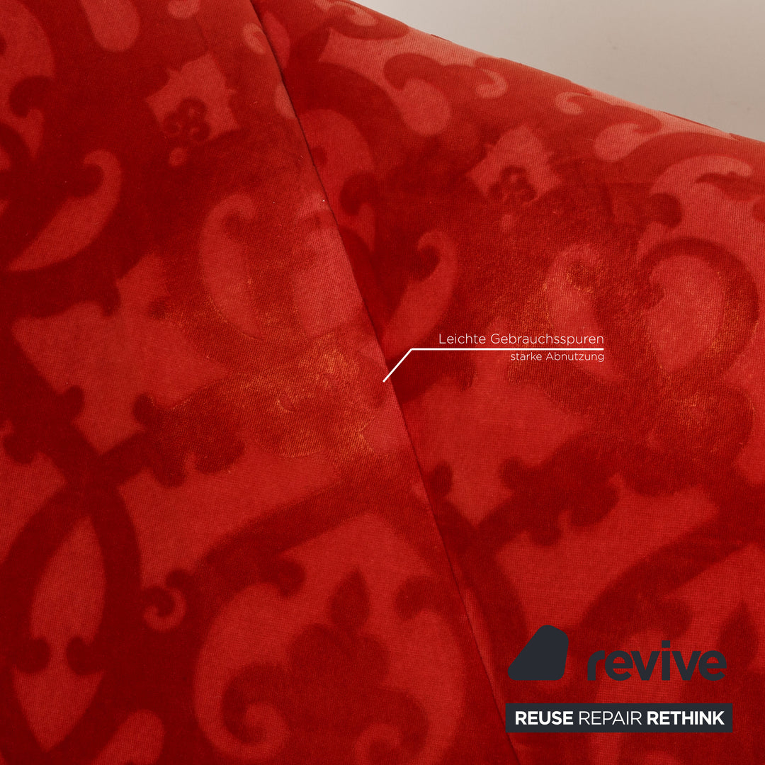 Bretz Stoff Dreisitzer Rot Sofa Couch