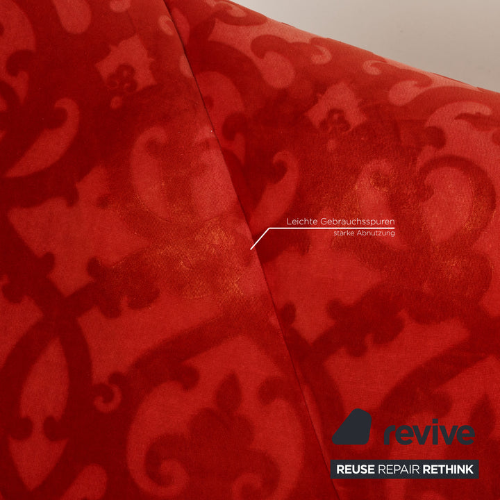 Bretz Stoff Dreisitzer Rot Sofa Couch