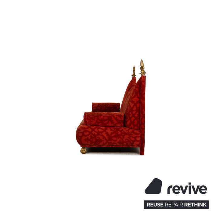 Bretz Stoff Dreisitzer Rot Sofa Couch