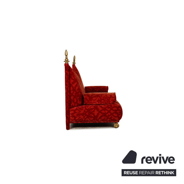 Bretz Stoff Dreisitzer Rot Sofa Couch