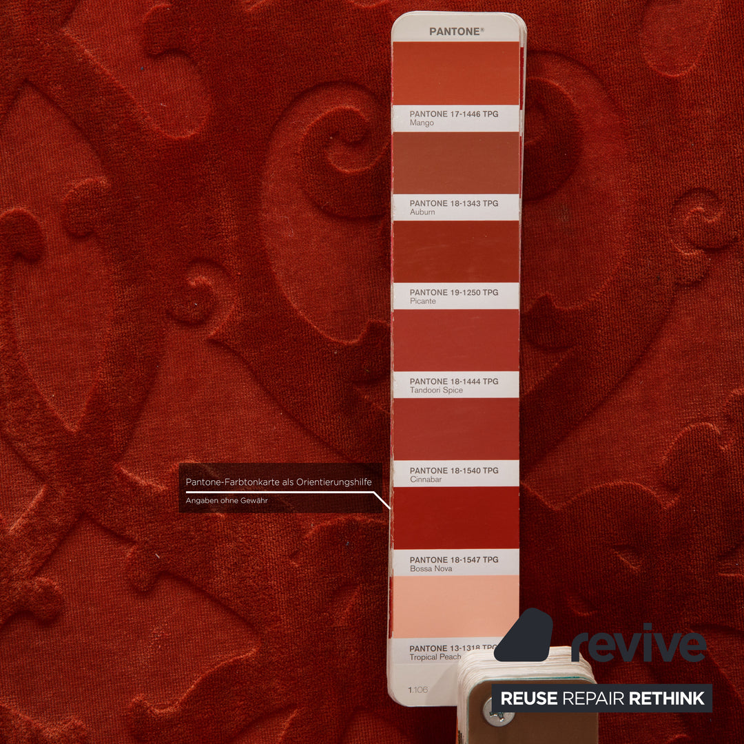 Bretz Stoff Dreisitzer Rot Sofa Couch