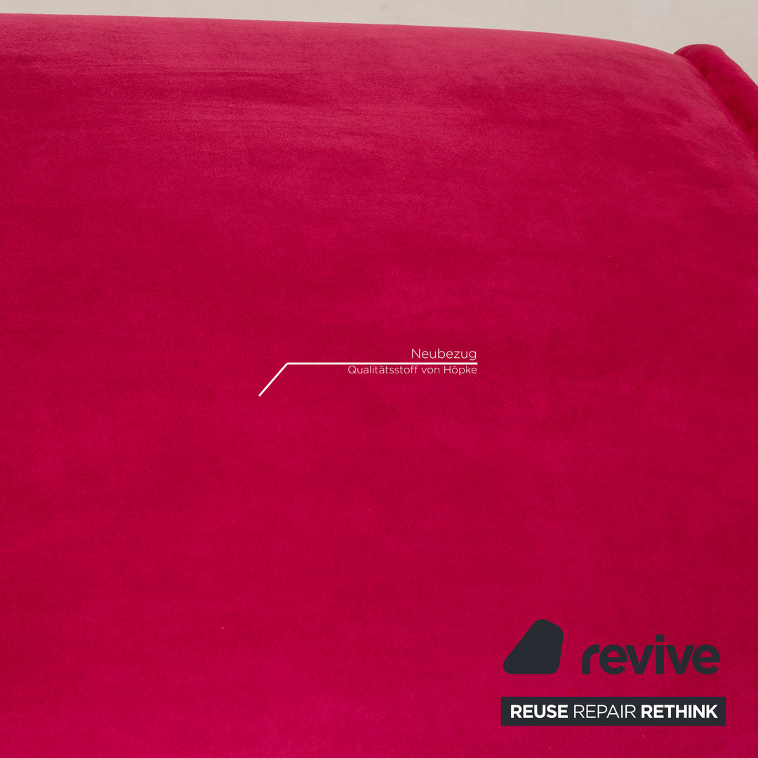 Bretz Stoff Hocker Pink Neubezug