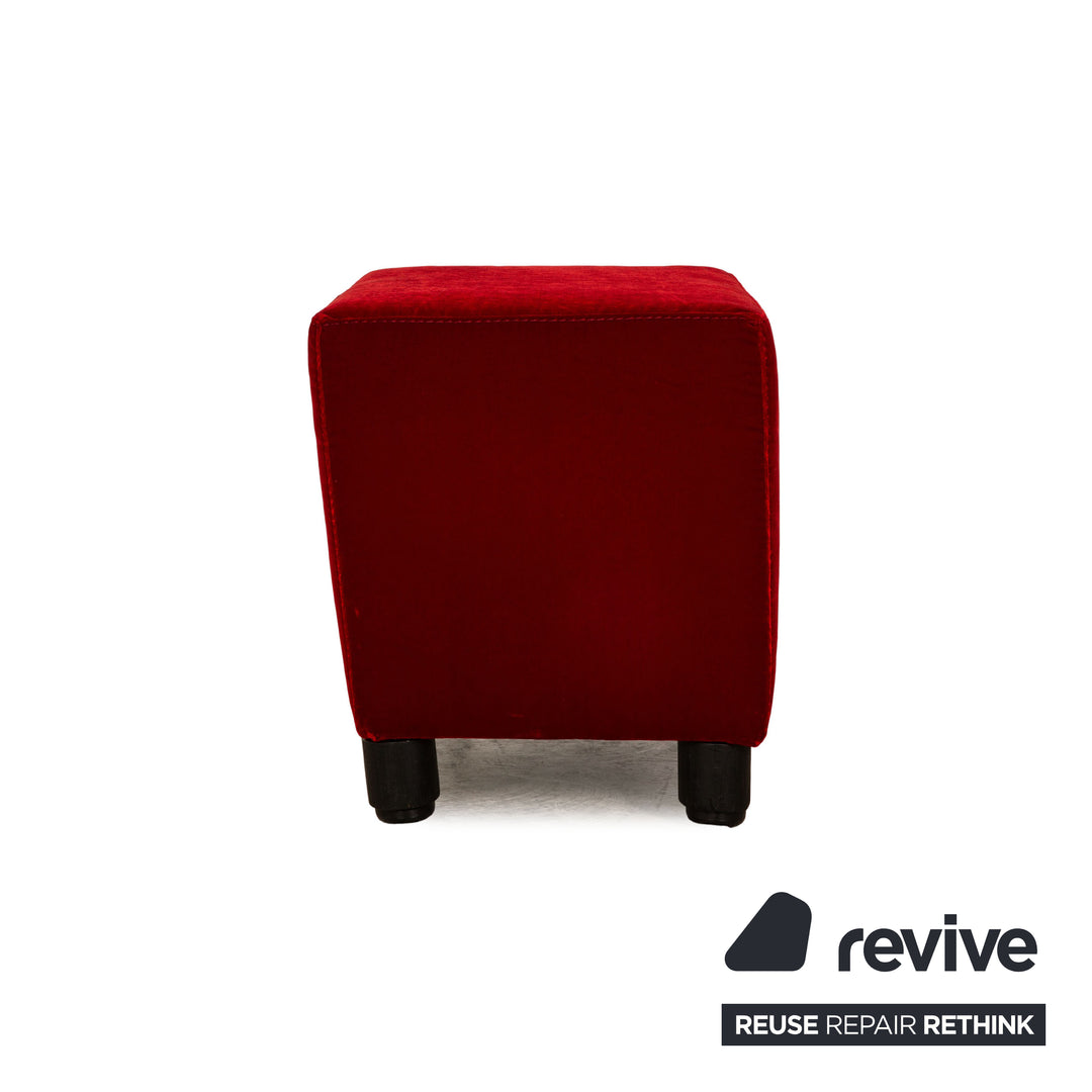 Bretz Stoff Hocker Rot Samt