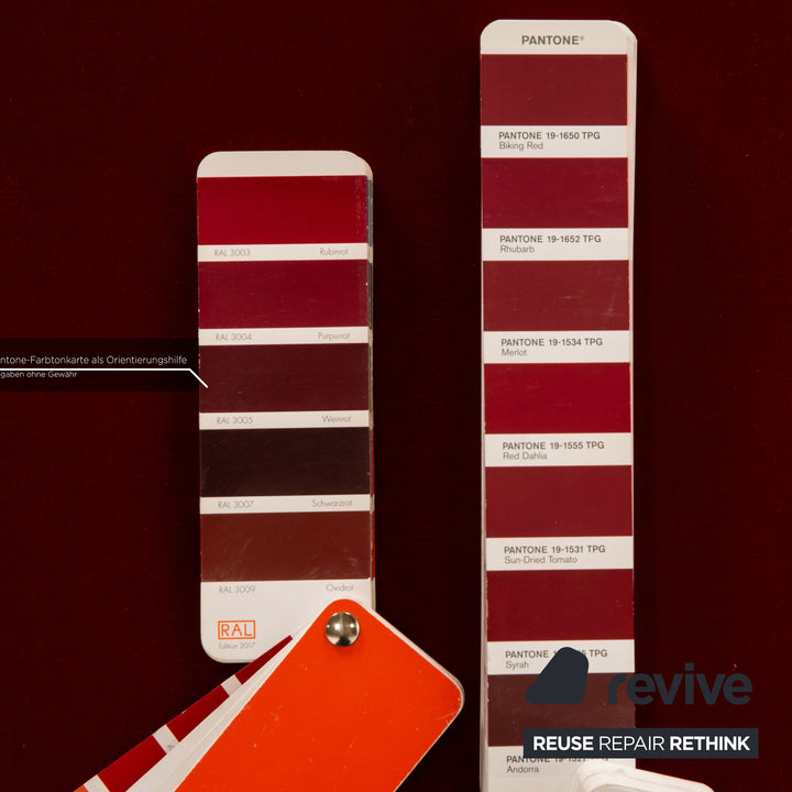 Bretz Stoff Hocker Rot Samt