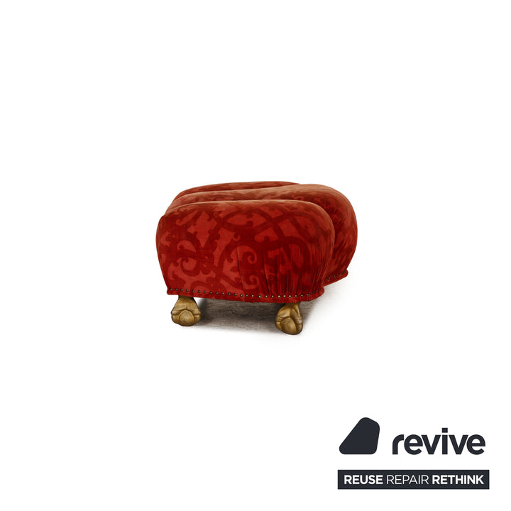 Bretz Stoff Hocker Rot