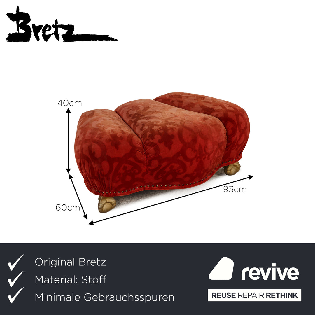 Bretz Stoff Hocker Rot
