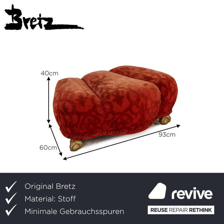 Bretz Stoff Hocker Rot