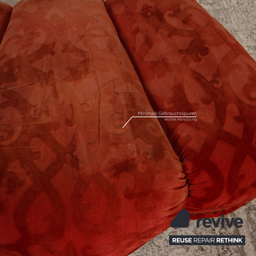 Bretz Stoff Hocker Rot