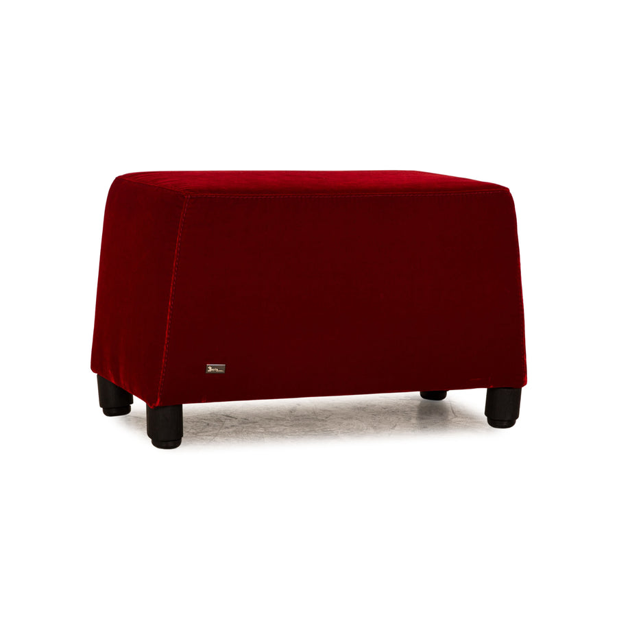 Bretz Stoff Hocker Rot Samt