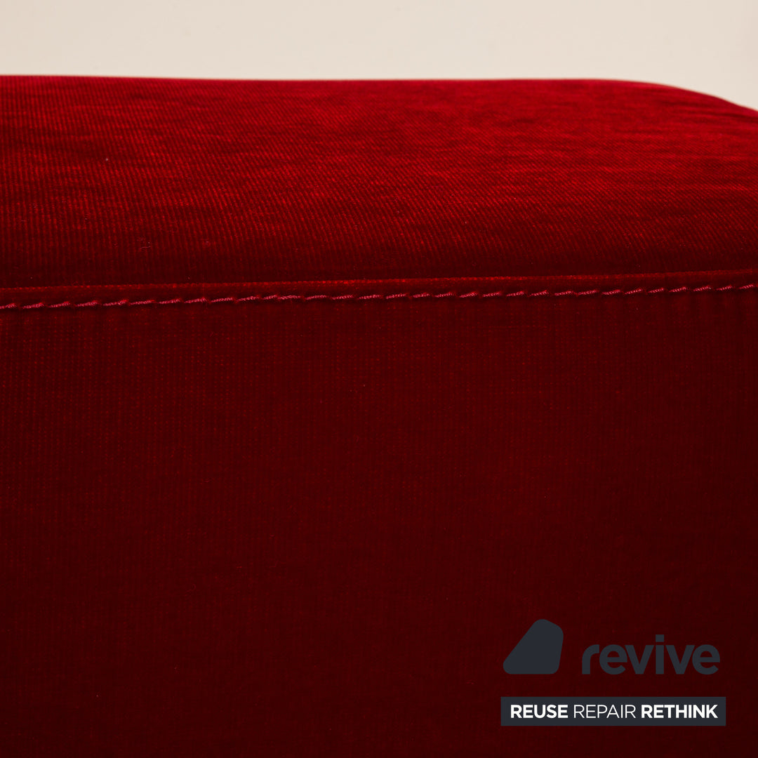 Bretz Stoff Hocker Rot Samt