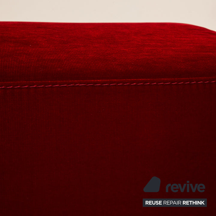 Bretz Stoff Hocker Rot Samt