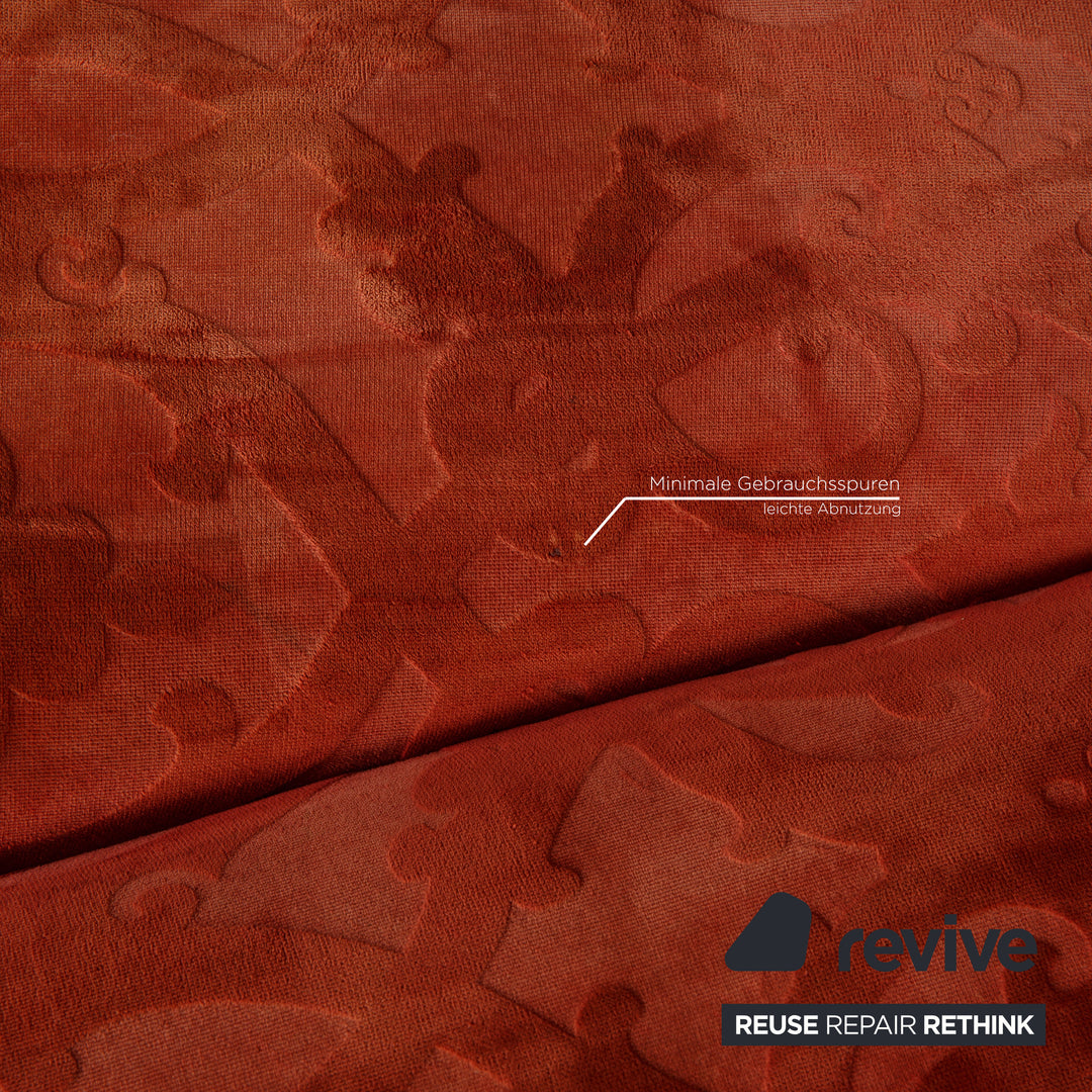 Bretz Stoff Hocker Rot