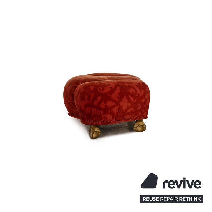 Bretz Stoff Hocker Rot