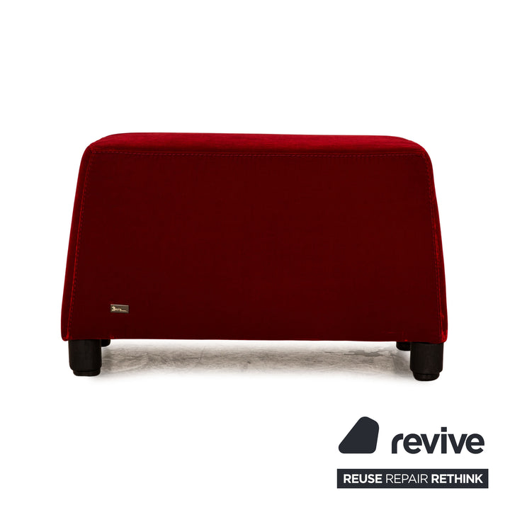 Bretz Stoff Hocker Rot Samt