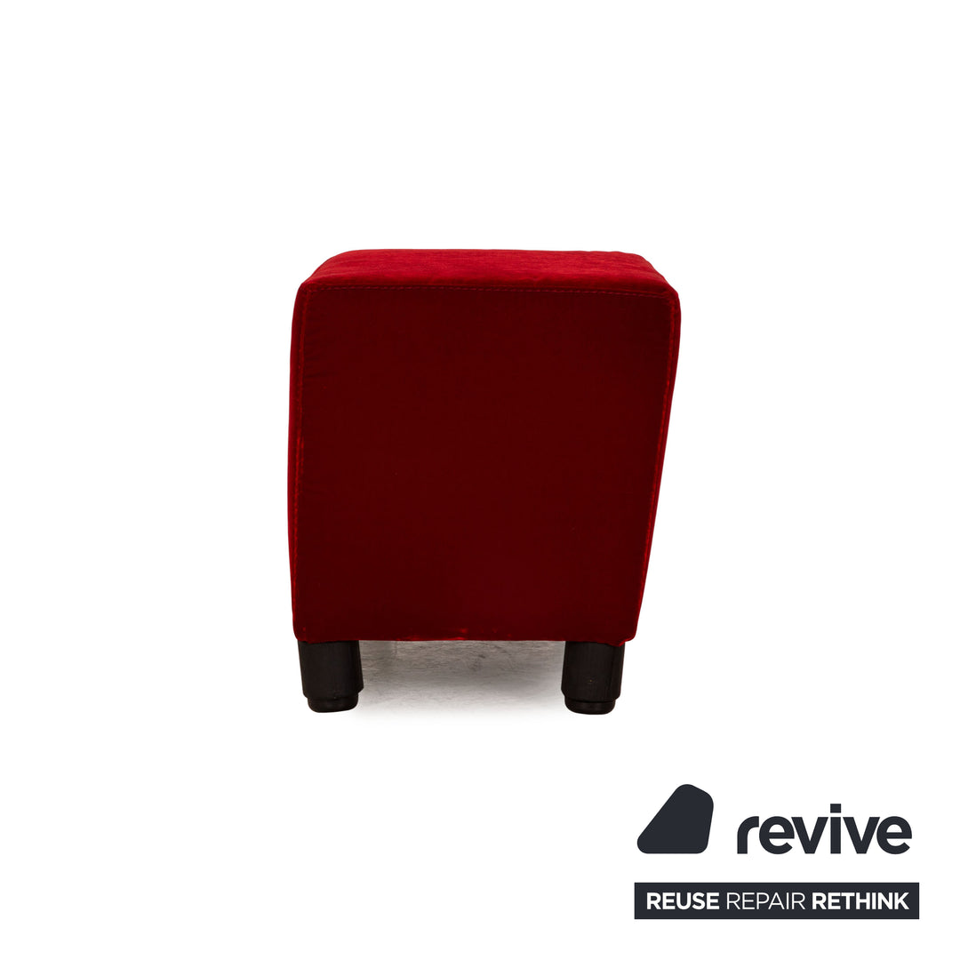 Bretz Stoff Hocker Rot Samt
