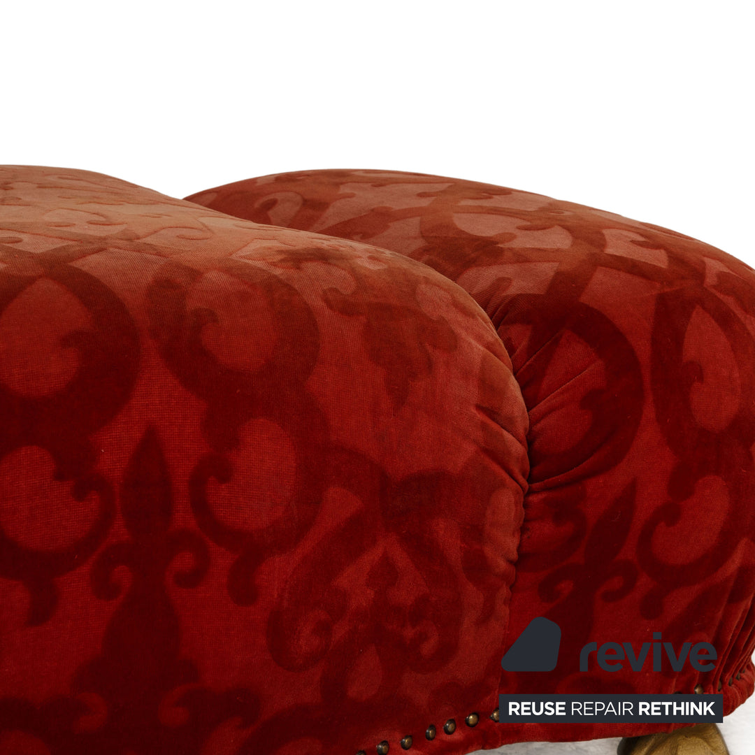 Bretz Stoff Hocker Rot