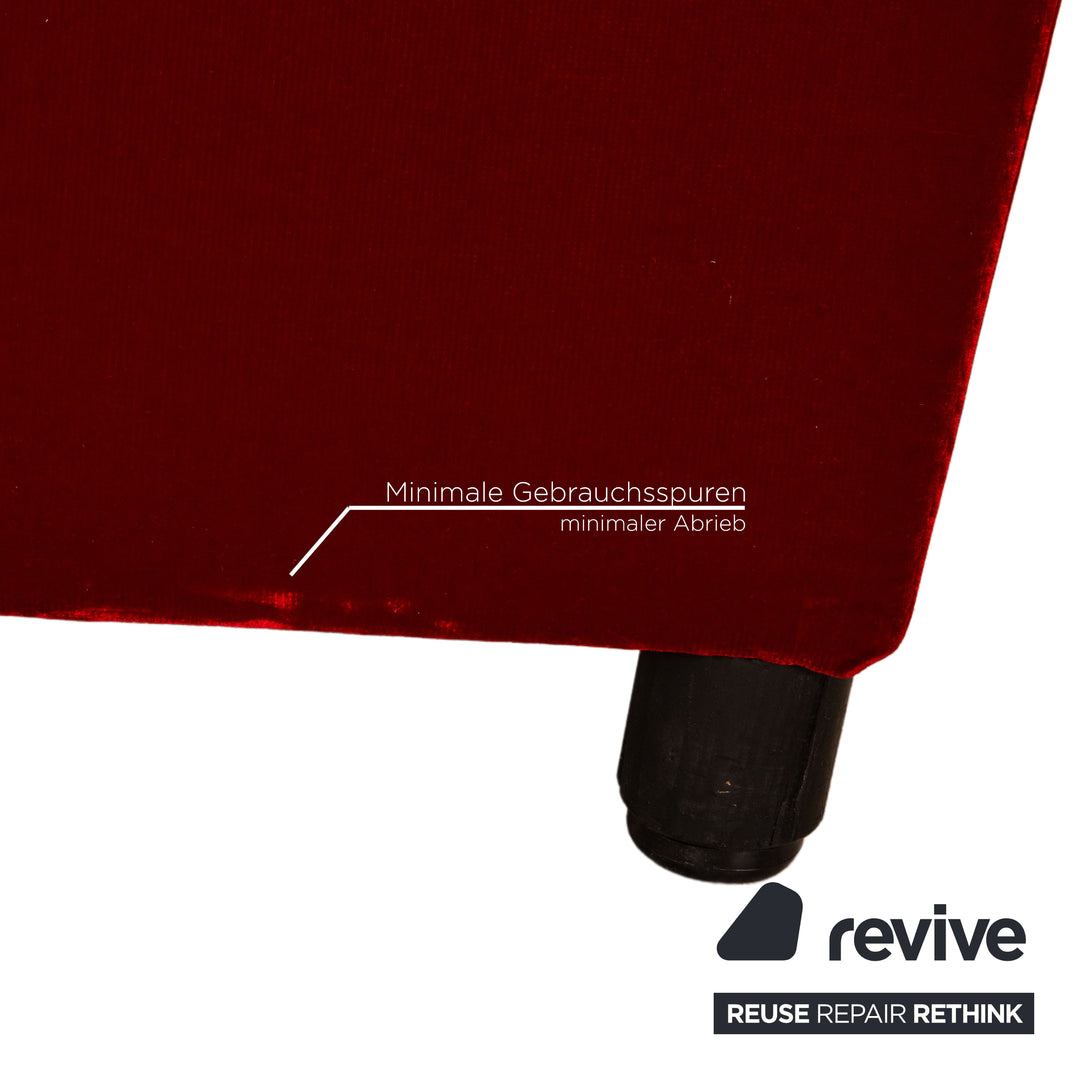 Bretz Stoff Hocker Rot Samt