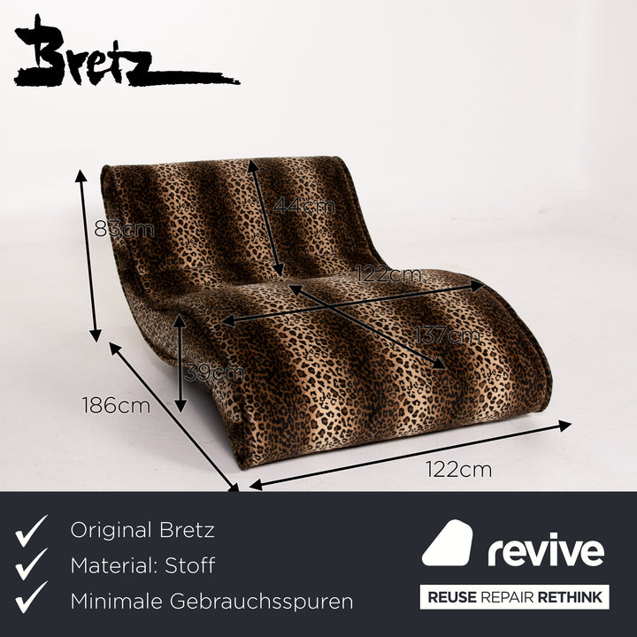 Bretz Stoff Liege Braun Leopoard Muster #14236