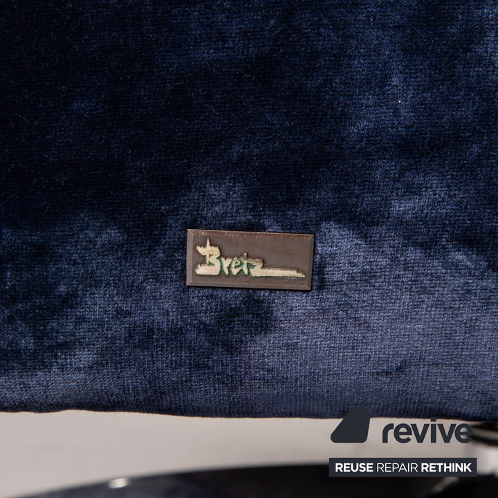 Bretz Stoff Sessel Blau Funktion Wippfunktion