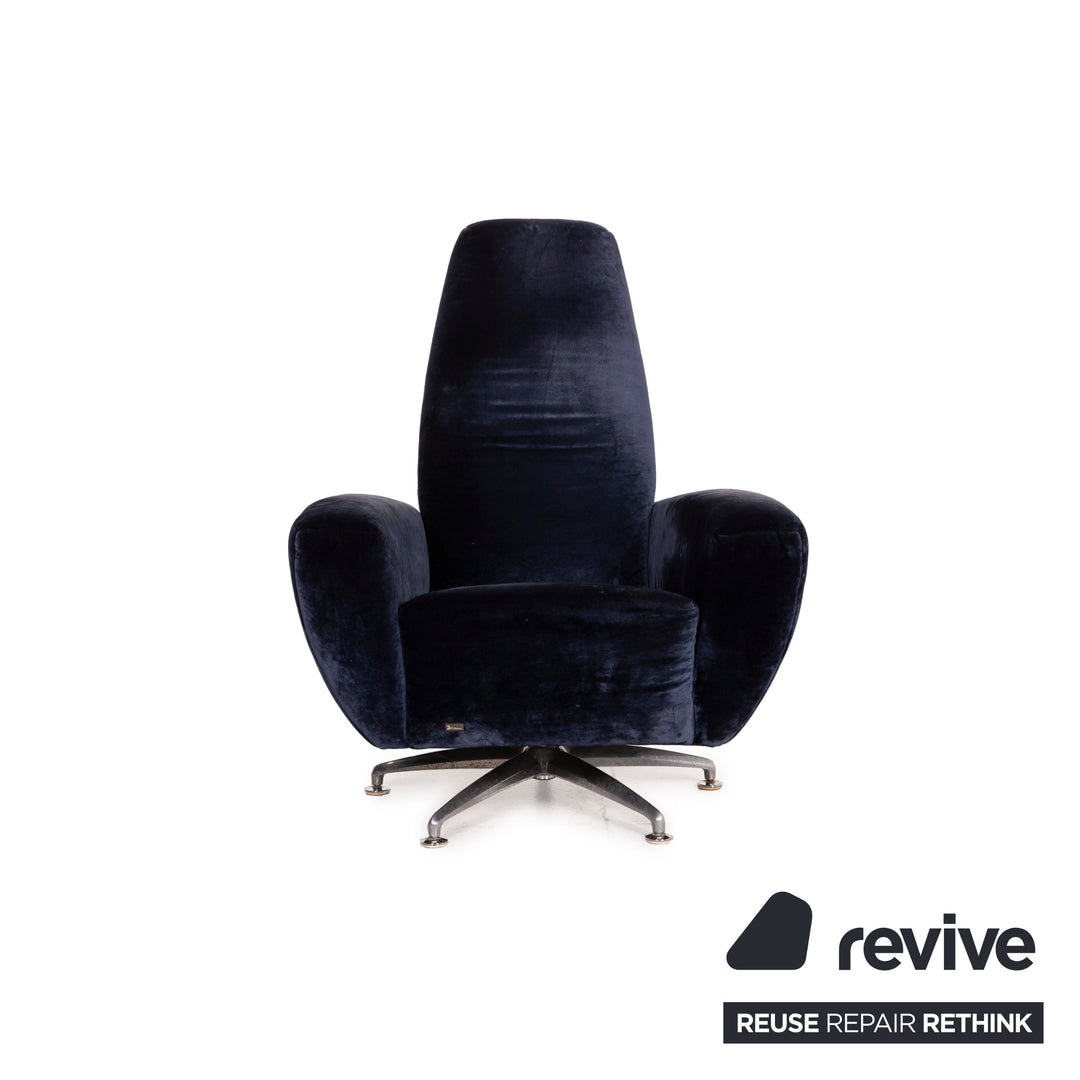 Bretz Stoff Sessel Blau Funktion Wippfunktion