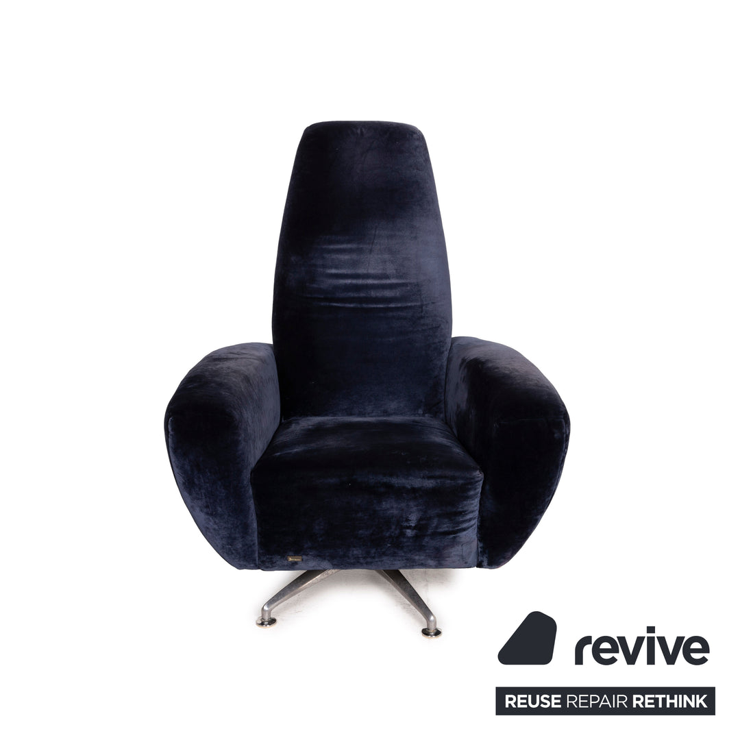 Bretz Stoff Sessel Blau Funktion Wippfunktion