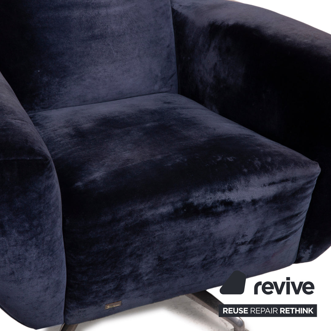 Bretz Stoff Sessel Blau Funktion Wippfunktion