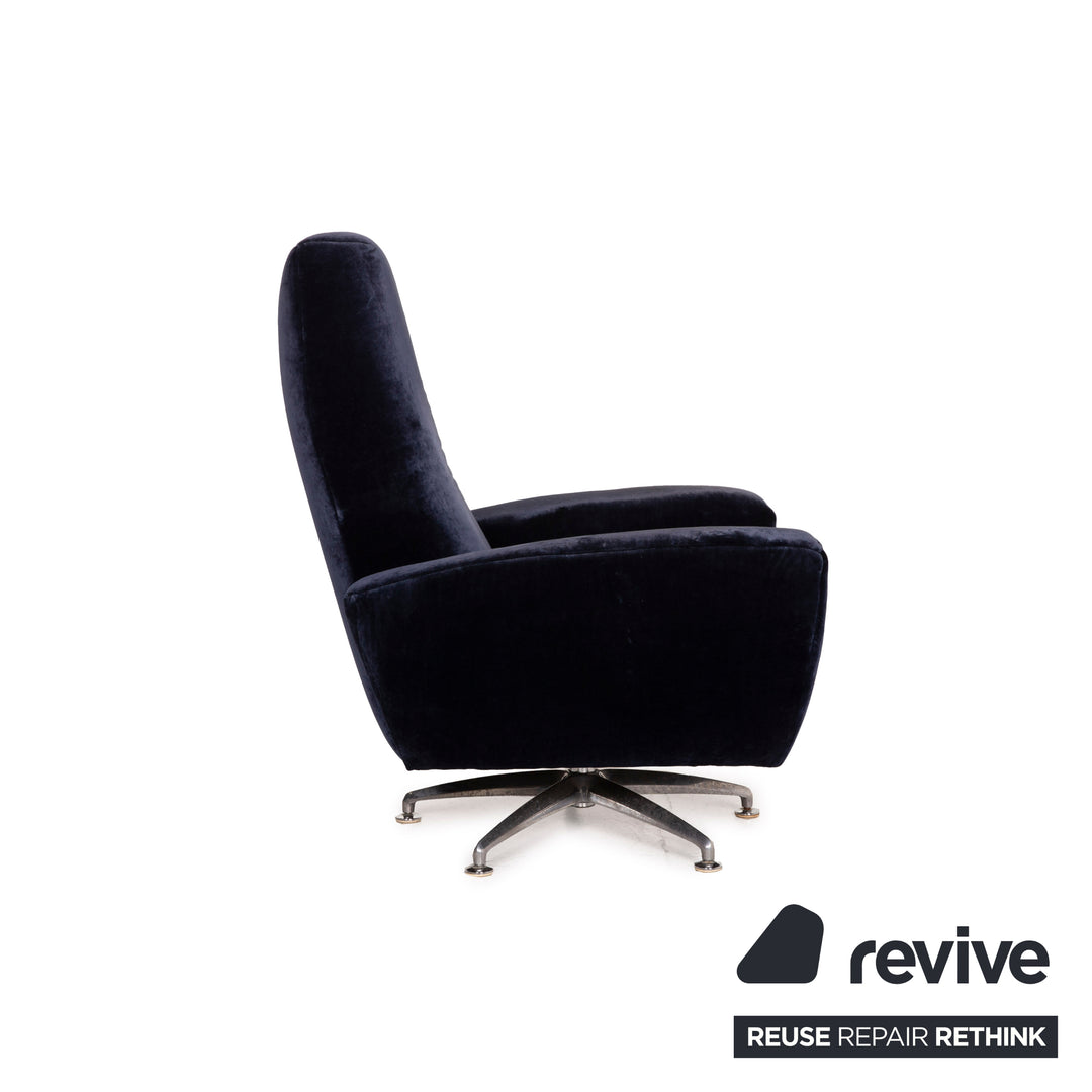 Bretz Stoff Sessel Blau Funktion Wippfunktion