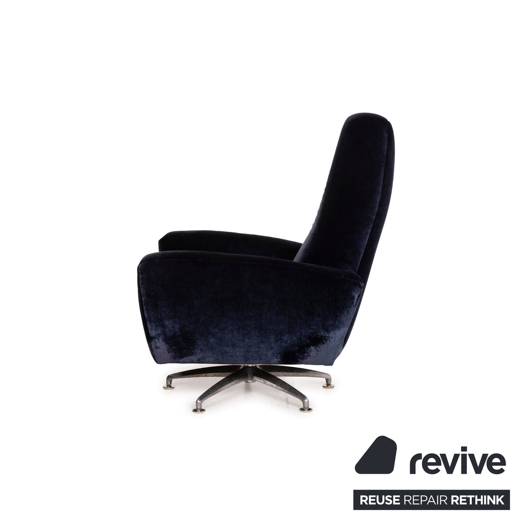 Bretz Stoff Sessel Blau Funktion Wippfunktion