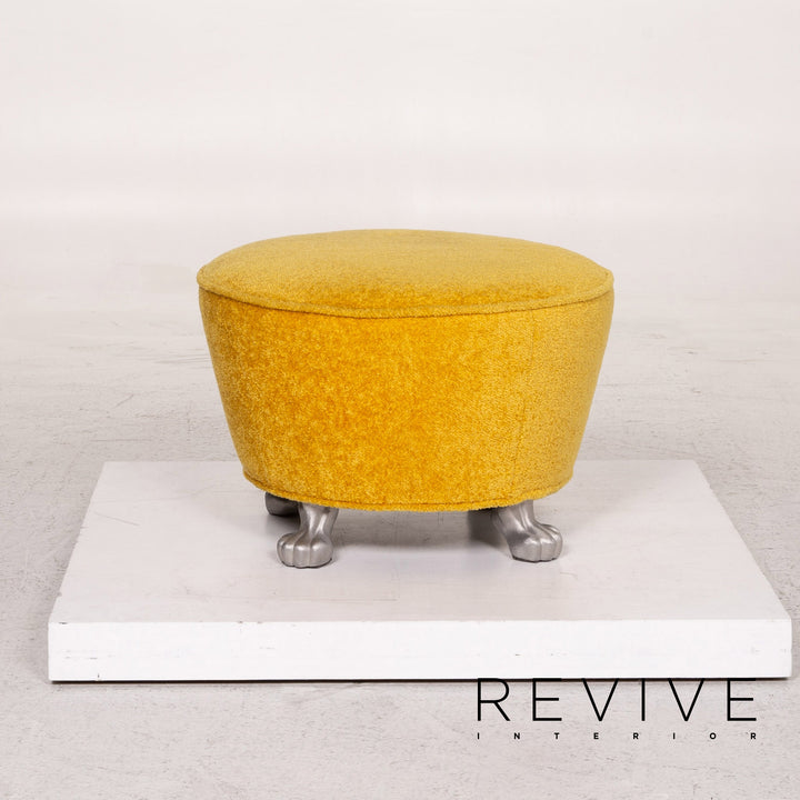 Bretz Stoff Sessel Garnitur Gelb 1x Sessel 1x Hocker #13708