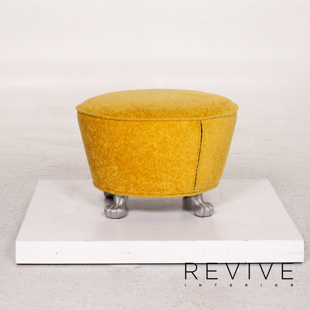 Bretz Stoff Sessel Garnitur Gelb 1x Sessel 1x Hocker #13708