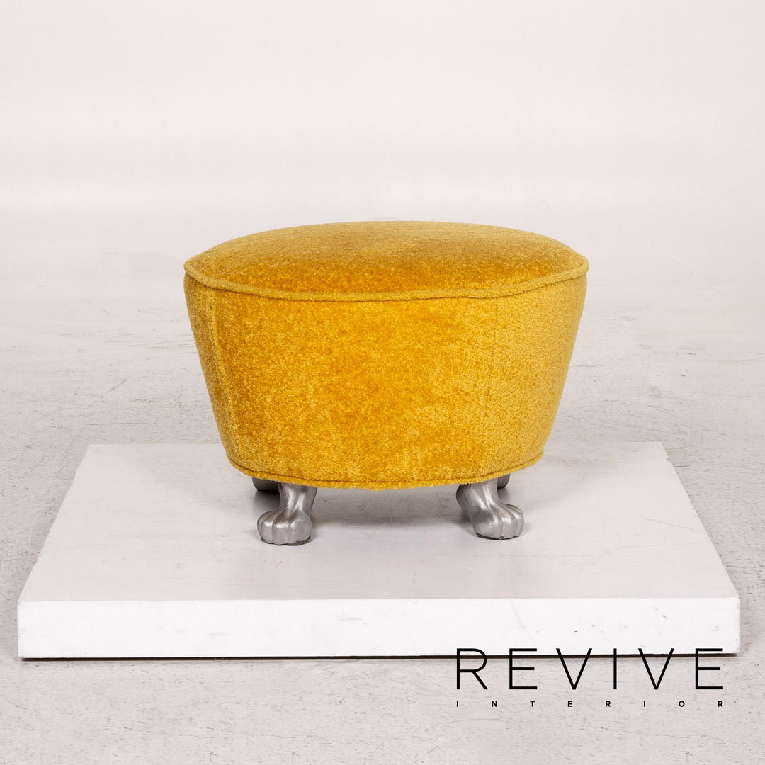 Bretz Stoff Sessel Garnitur Gelb 1x Sessel 1x Hocker #13708