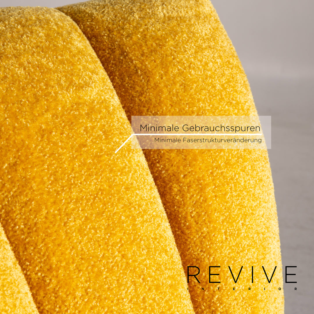 Bretz Stoff Sessel Garnitur Gelb 1x Sessel 1x Hocker #13708