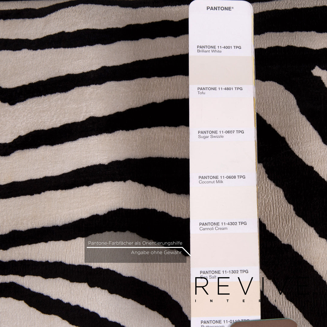 Bretz Stoff Sessel inkl. Hocker Zebra Schwarz Weiß Wippfunktion Funktion #14806