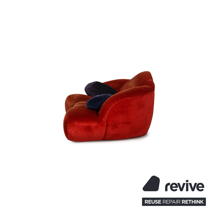 Bretz Stoff Sofa Orange Zweisitzer Couch