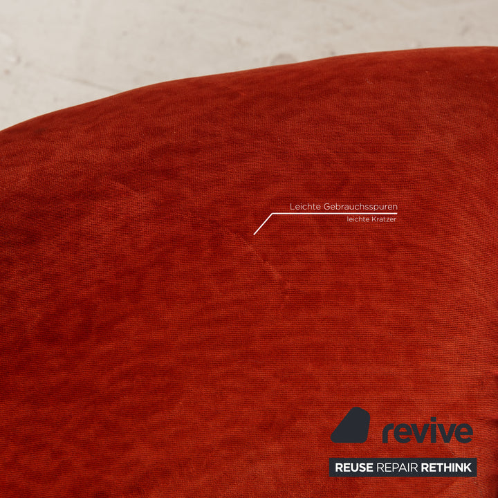 Bretz Stoff Sofa Orange Zweisitzer Couch