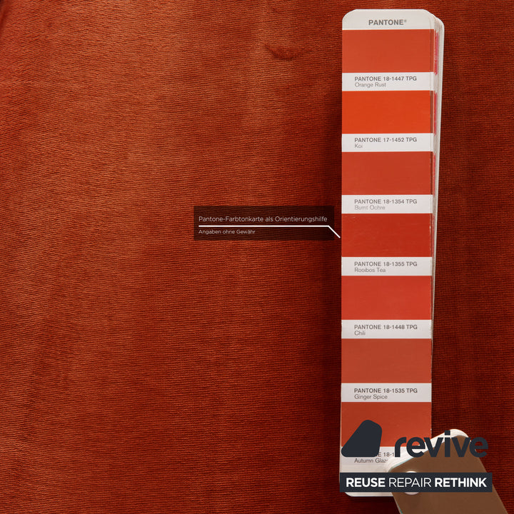Bretz Stoff Sofa Orange Zweisitzer Couch