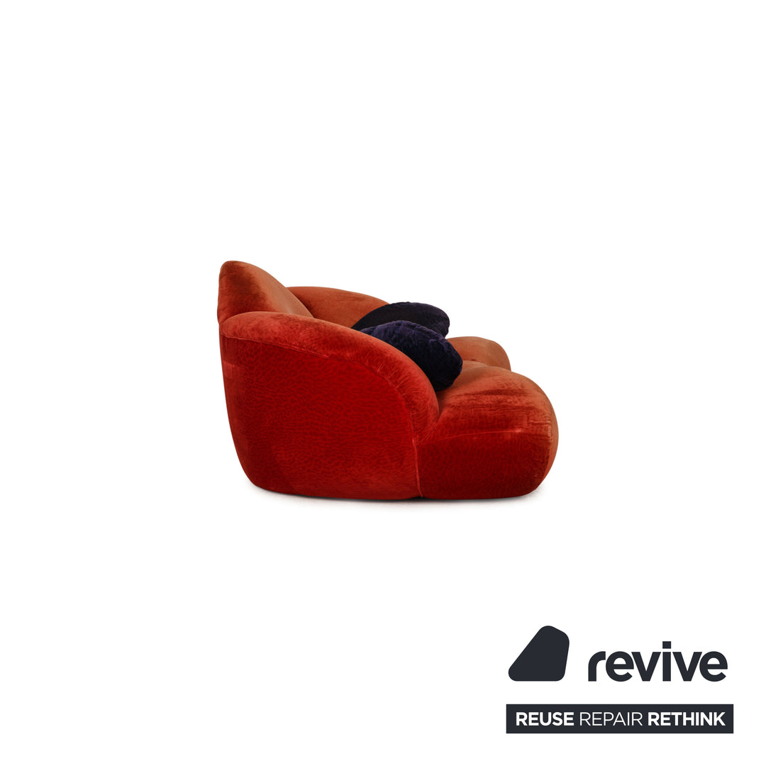Bretz Stoff Sofa Orange Zweisitzer Couch
