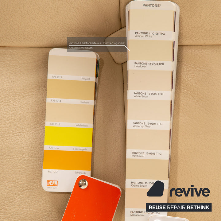 Bretz Tiziana Chaise Longue en Cuir Crème