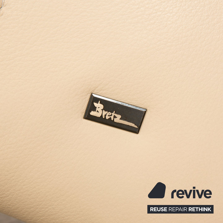 Bretz Tiziana Chaise Longue en Cuir Crème