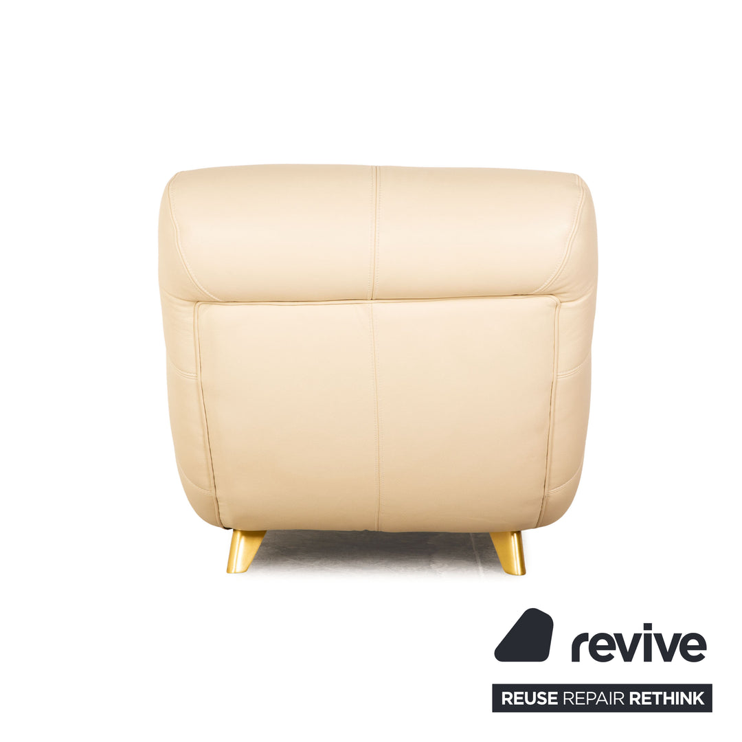 Bretz Tiziana Chaise Longue en Cuir Crème