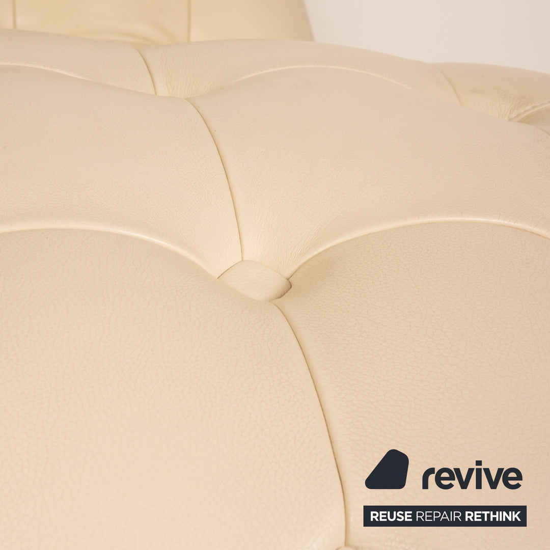 Bretz Tiziana Chaise Longue en Cuir Crème