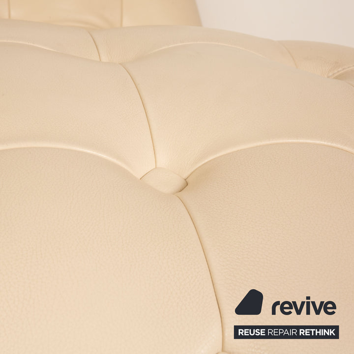 Bretz Tiziana Chaise Longue en Cuir Crème