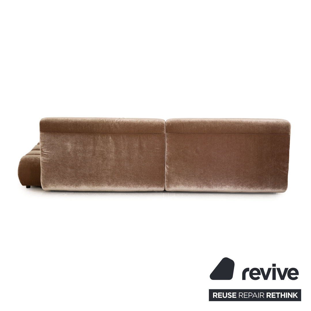 Bretz Wave Stoff Viersitzer Braun Sofa Couch