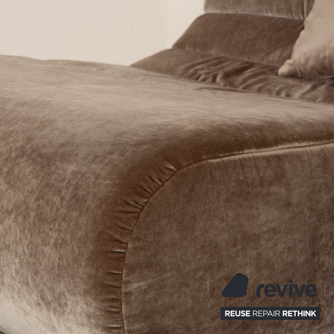 Bretz Wave Stoff Viersitzer Braun Sofa Couch