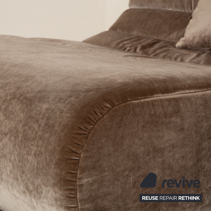 Bretz Wave Stoff Viersitzer Braun Sofa Couch