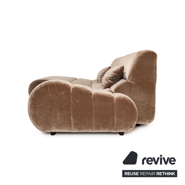 Bretz Wave Stoff Viersitzer Braun Sofa Couch