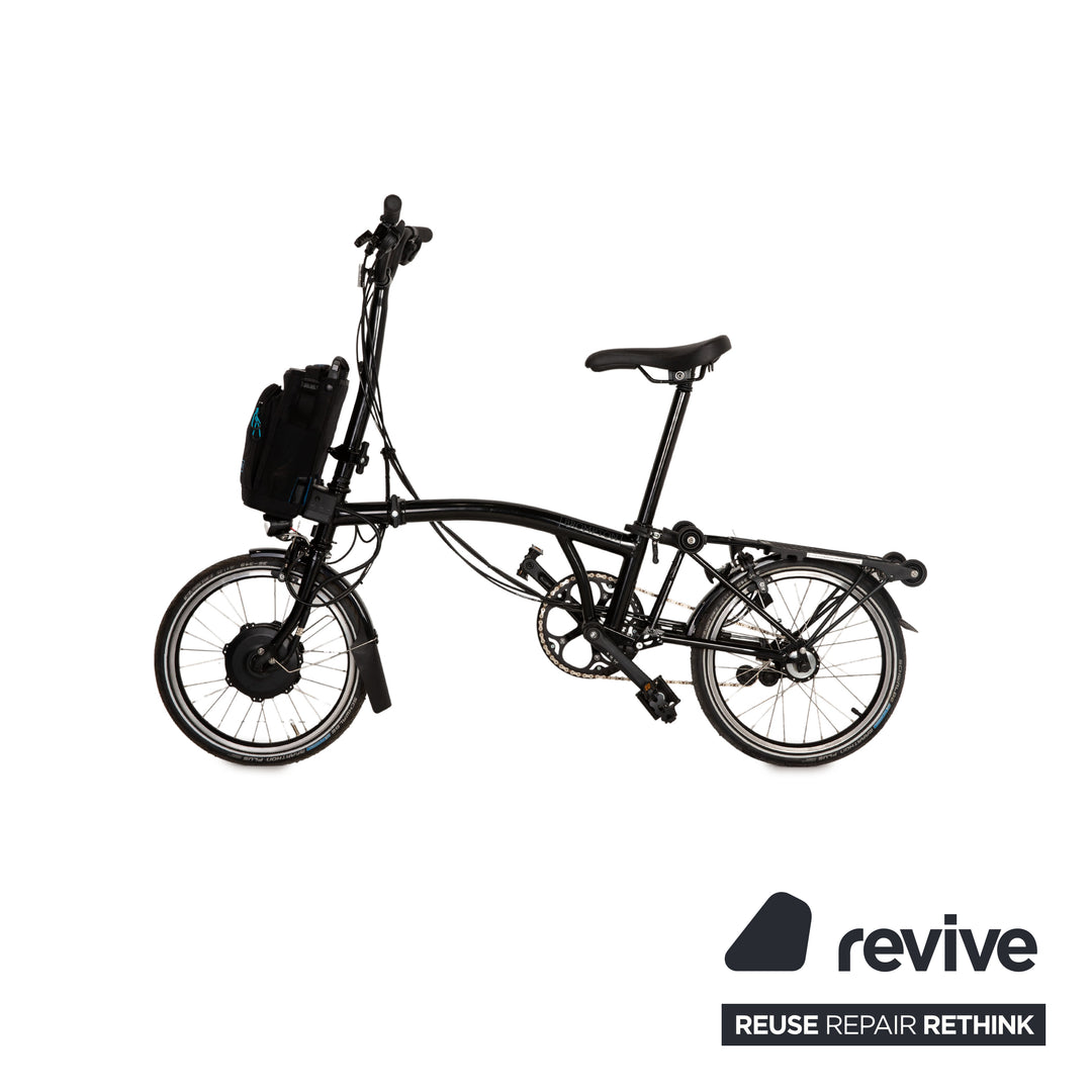 Brompton Electric C Line 2022 Aluminium E-City-Bike Schwarz Fahrrad Klapprad