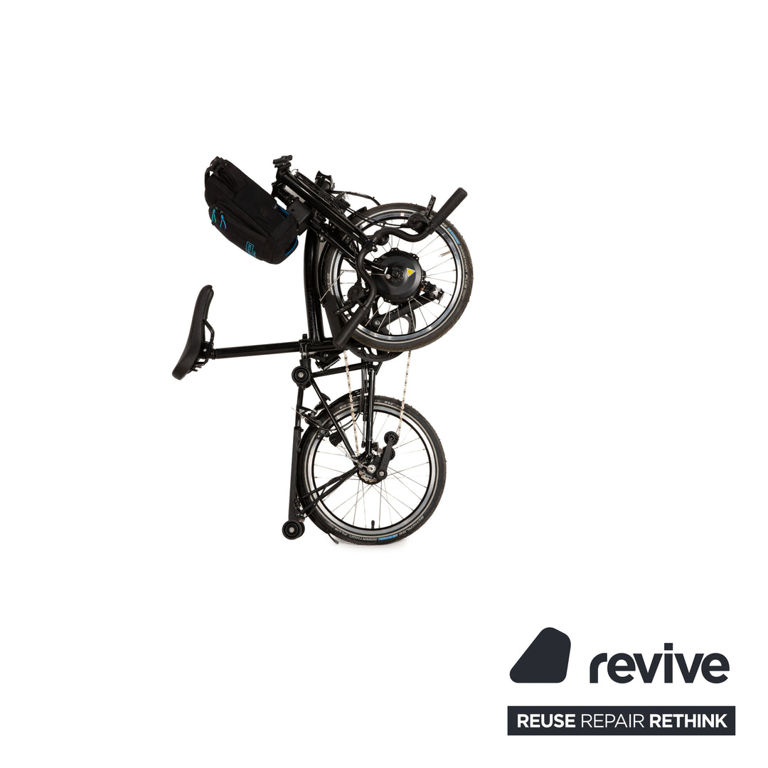 Brompton Electric C Line 2022 Aluminium E-City-Bike Schwarz Fahrrad Klapprad